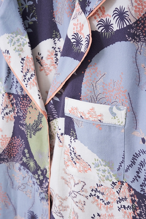 NINA WOVEN PJ SHIRT GREY MULTI 3