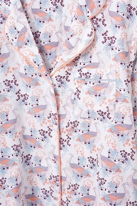 NINA WOVEN PJ SHIRT IVORY MULTI 4