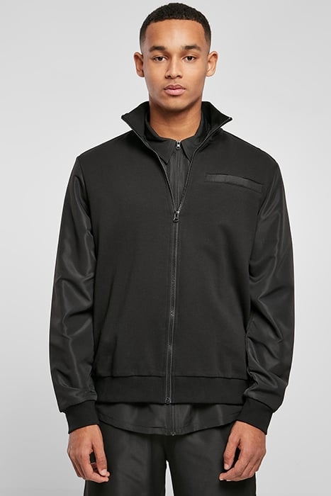 ORGANIC AND RECYCLED FABRIC MIX TRACK JACKET BLACK 2