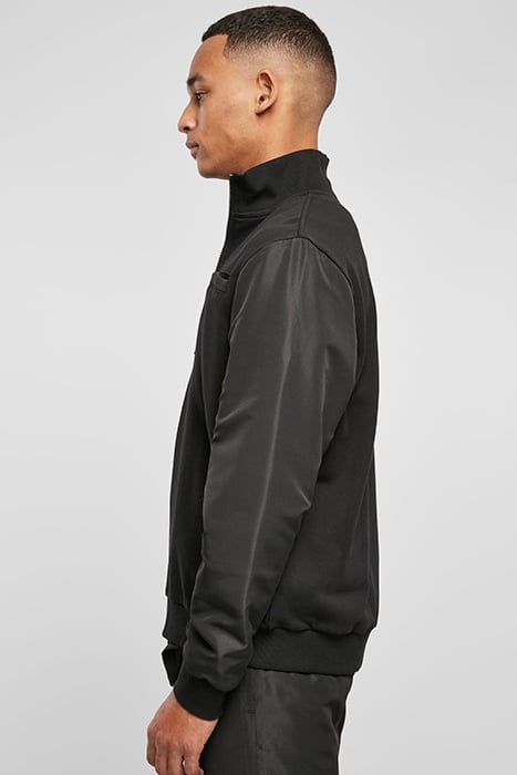 ORGANIC AND RECYCLED FABRIC MIX TRACK JACKET BLACK 6