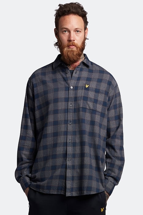 CHECK OVERSHIRT Z271 DARK NAVY 1