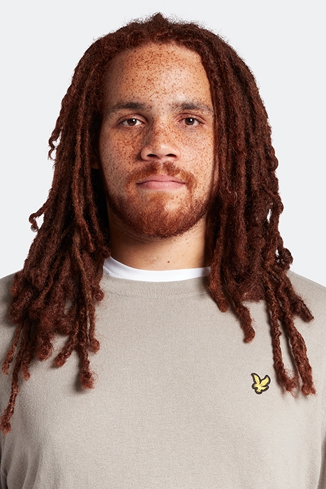 COTTON MERINO CREW JUMPER W783 KHAKI SMOKE 4