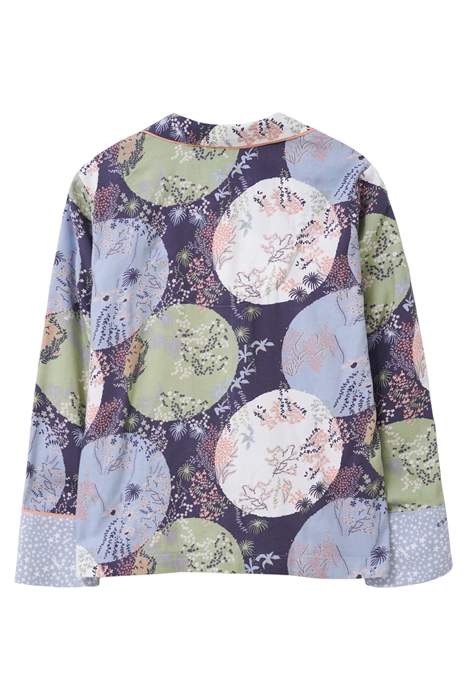 NINA WOVEN PJ SHIRT GREY MULTI 2