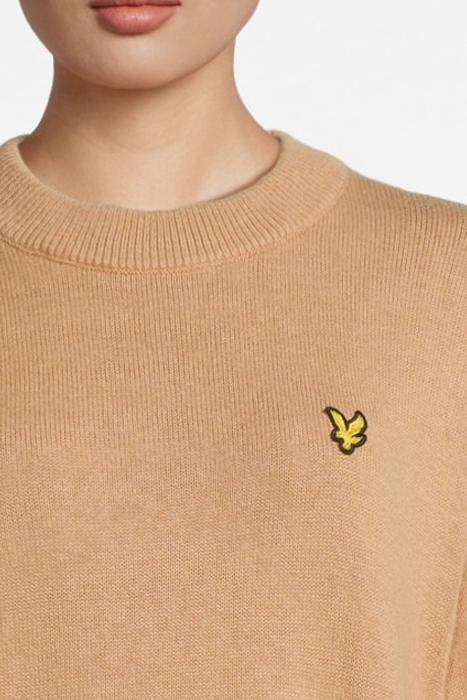 KNITTED JUMPER DRESS W802 WARM TAN 4