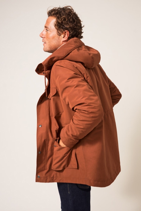 RYE HOODED 4 POCKET MID BROWN 2