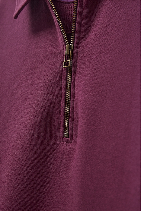 ASHBY HALF ZIP SWEAT MID PLUM 5