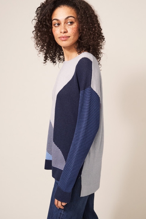 OLIVIA ABSTRACT JUMPER GREY MULTI 4