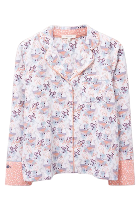 NINA WOVEN PJ SHIRT IVORY MULTI 1