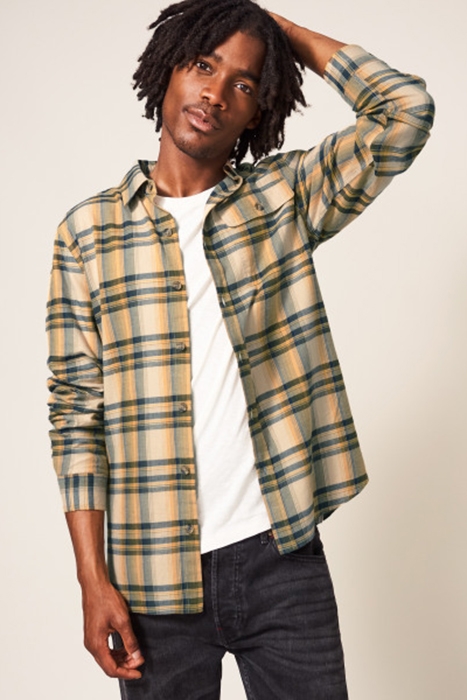 WALLACE CHECKED SHIRT DP YELLOW 2