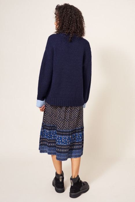 SNUG KNITTED CARDI DARK NAVY 2