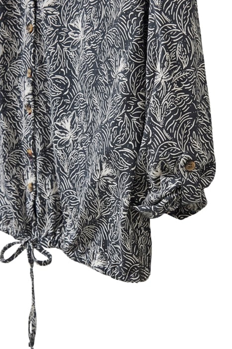 TIA TIE HEM JERSEY SHIRT BLK MLT 5