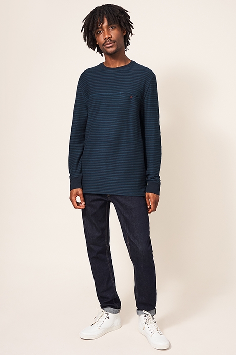 HOLTON STRIPE T-SHIRT DARK NAVY 2