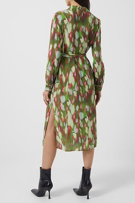 INNES DELPHINE SHIRT DRESS ALGAE GREEN MULTI 3