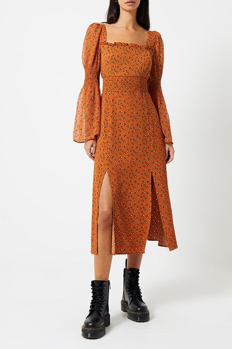 FRANCINE CALLIE DP SMCK MIDDRS LEATHER BROWN MULTI 2