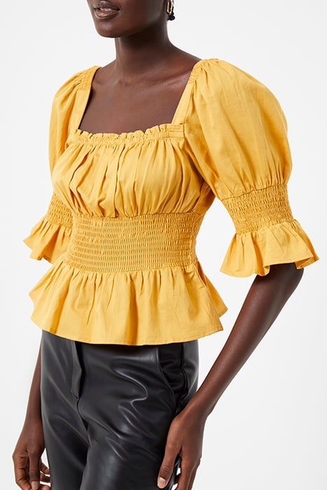 SINDEY COTTON SAT SQA NEC BLOU BRIGHT GOLD 4