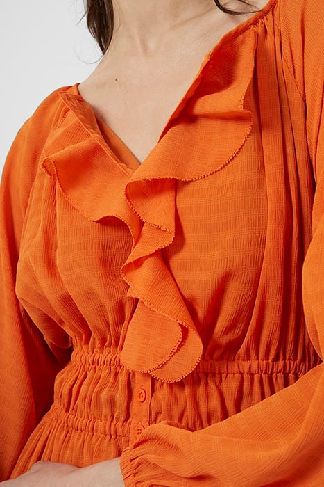 ANNA CORA PLEAT BUT DO MA DRES BURNT ORANGE 5