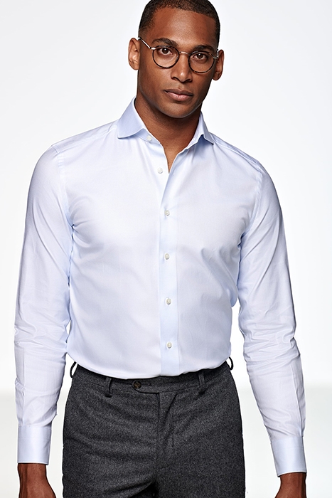 LIGHT BLUE CHECKED SLIM FIT SHIRT 1