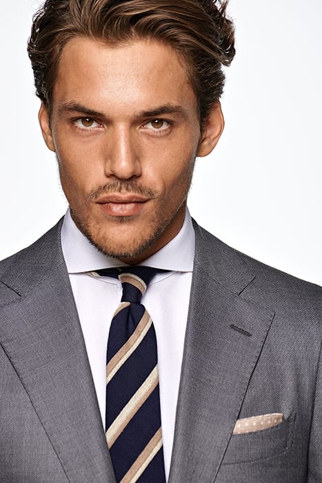 DARK GREY BIRD'S EYE LAZIO SUIT 4