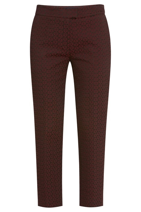 JILL BURGUNDY JACQUARD PANTS 1