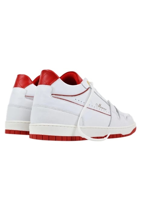 THE BROOKLYN LOW - NAPPA WHITE/RED 4