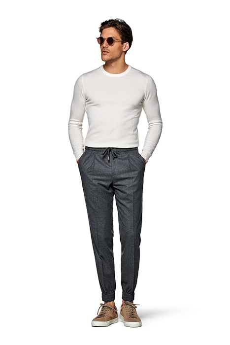 MID GREY DRAWSTRING AMES TROUSERS 3