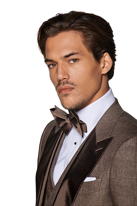 MID BROWN THREE-PIECE LAZIO TUXEDO 6