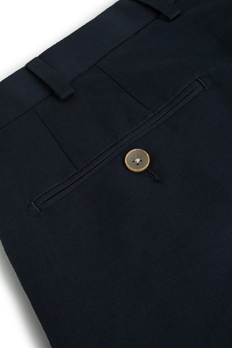 NAVY PLEATED BENNINGTON SHORTS 3