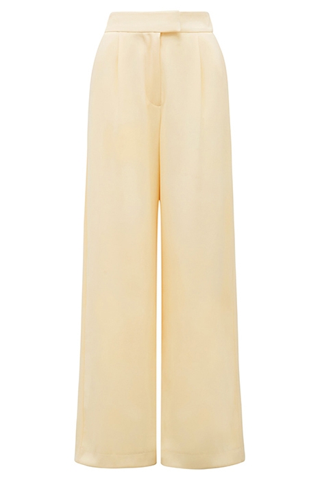 NYLAH HIGH WAISTED WIDE LEG PANTS LIGHT BUTTERCREAM 6