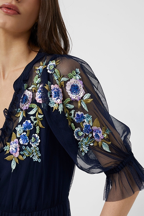 AMBRE EMB CLUSTER MAXI DRESS INDIGO 5