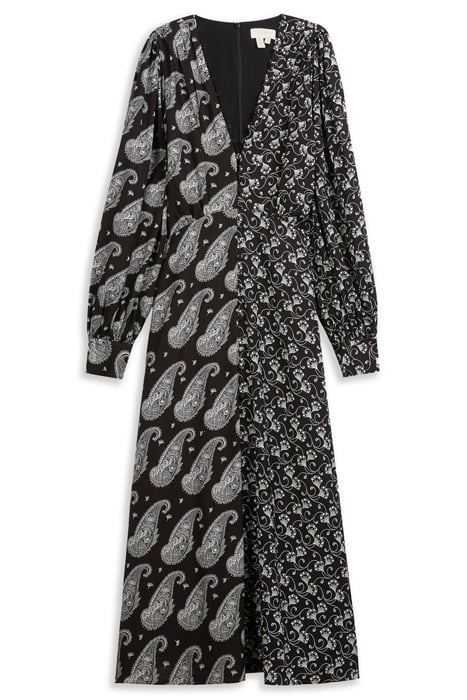 BAYLEI ROULEAU MIDI TEA DRESS BLACK 4