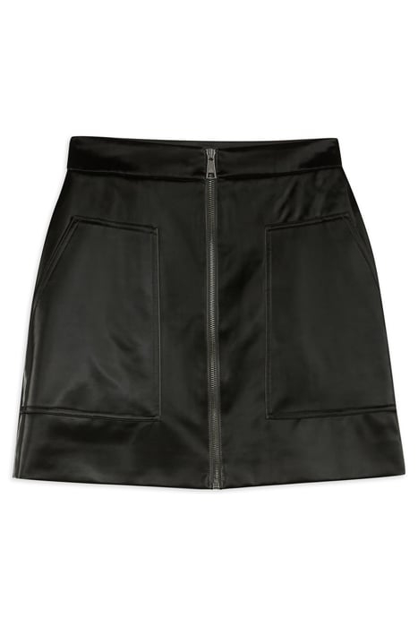 LATASHA VINYL UTILITY MINI SKIRT BLACK 4