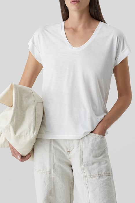 T-SHIRT SOFT V T-SHIRTS IVORY 1