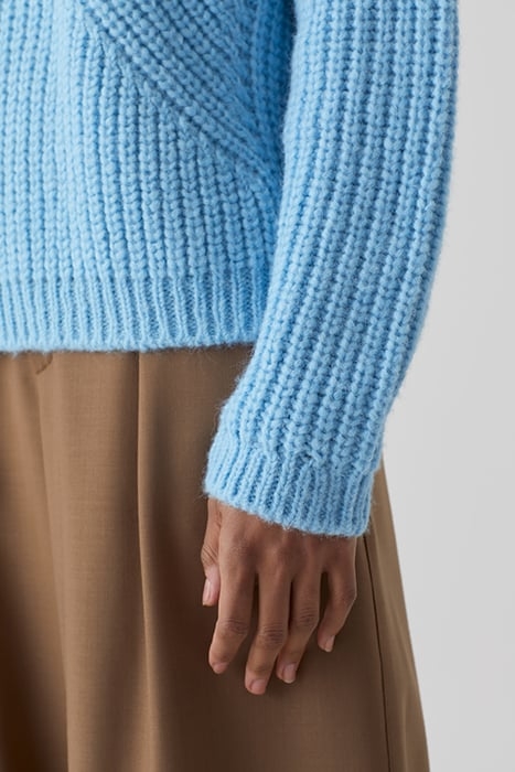 CREW NECK LONG SLEEVE KNITS BRIGHT OCEAN 4