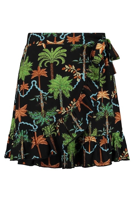 VALENCIA SKIRT JAIPUR PALM BLACK 6