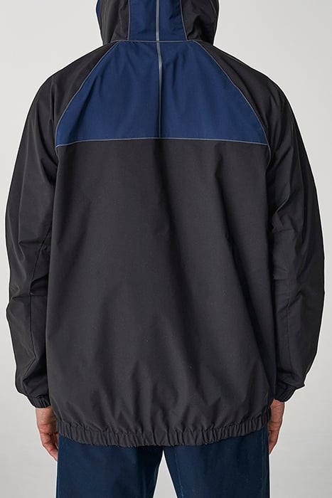 NAVY AND BLACK WATER REPELLENT AND REFLECTIVE JACKET 2