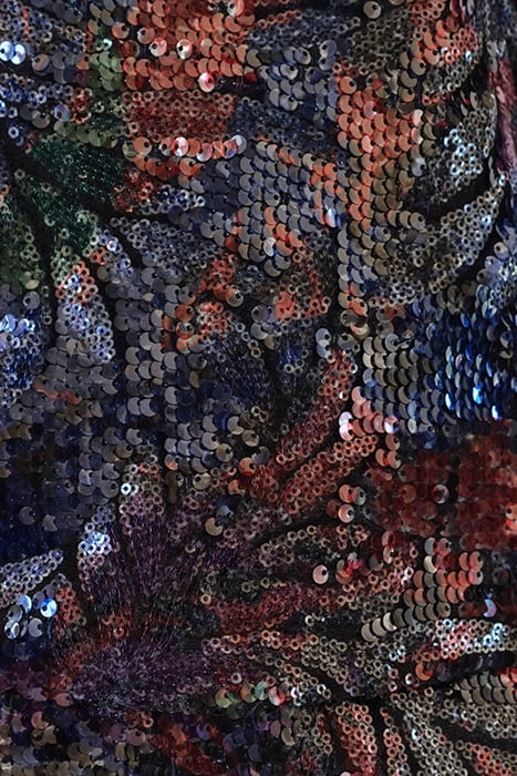 NAVY BLUE CAMISOLE WITH MULTICOLOUR SEQUINS 5