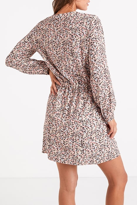 SWEET PINK TACHIST PRINT DRESS 2