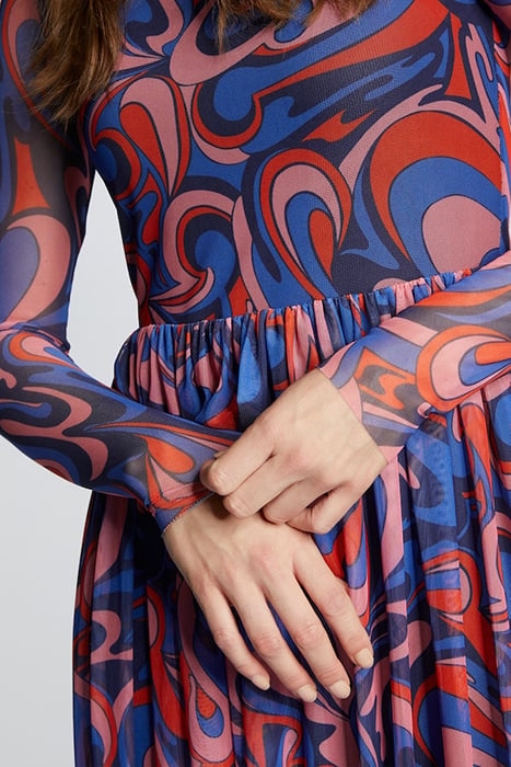 MESH DRESS RECYCLED MIDNIGHT BLUE 4