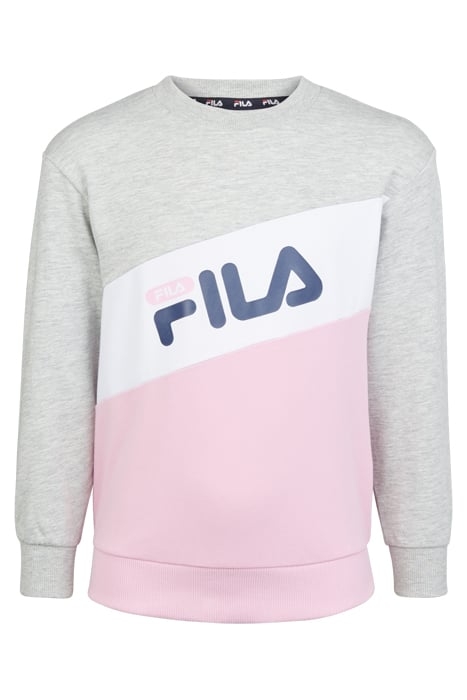 CANCIATTI CREW SWEAT LILAC SACHET-LIGHT GREY MELANGE-BRIGHT 1