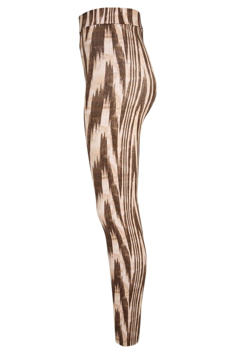 CALLA HEIGH WAIST LEGGINGS BROWN ABSTRACT ETNO AOP 3