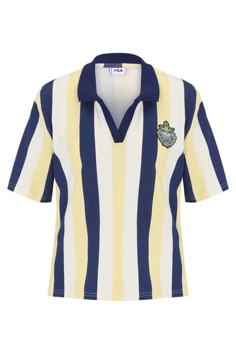 THEMAR STRIPED POLO SHIRT PALE BANANA BOLD STRIPED 1