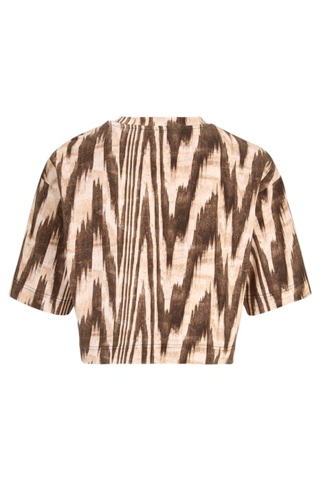 CATTENOM AOP TEE BROWN ABSTRACT ETNO AOP 2