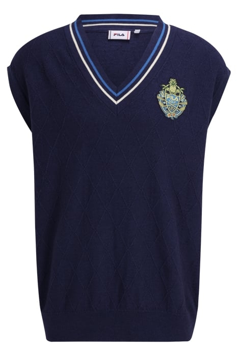 TALKAU KNITTED VEST MEDIEVAL BLUE 1