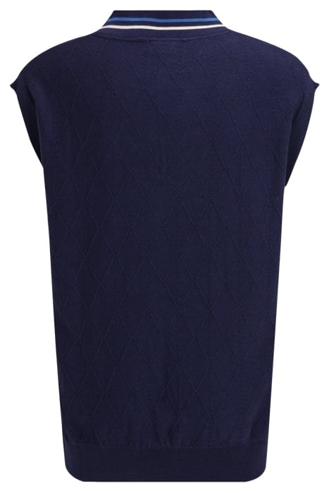 TALKAU KNITTED VEST MEDIEVAL BLUE 2