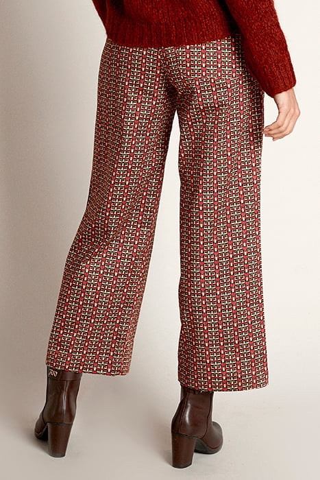 REG WAIST WIDE LEG ANKLE RED 3