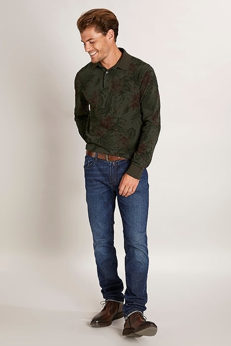 OXF AOP CF OXFORD PIQ LS GREEN 4