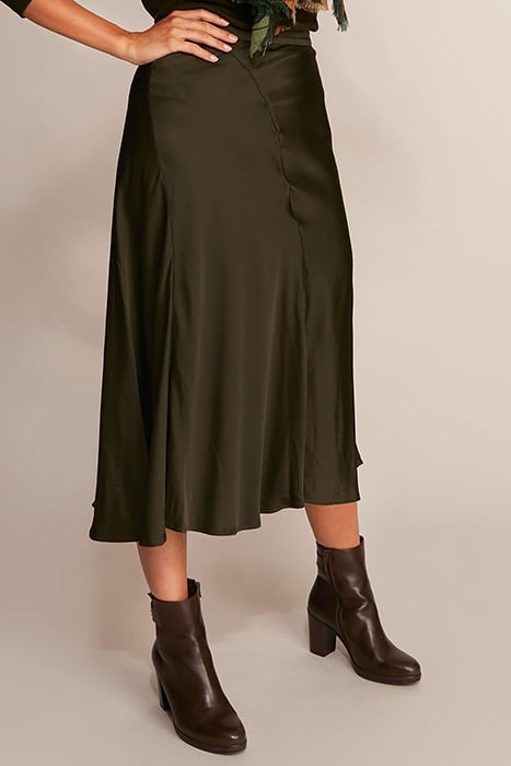 GREEN MIDI SKIRT 2