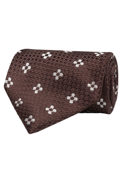 BROWN FLOWERS TIE 1