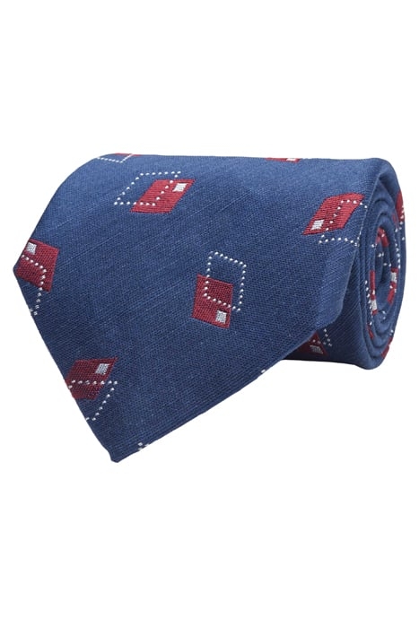 NAVY GRAPHIC TIE 1