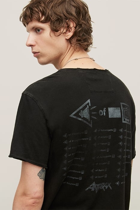 SS RAW EDGE TEE VINTAGE WASH - ANTHRAX WHITE NOISE BLACK 6